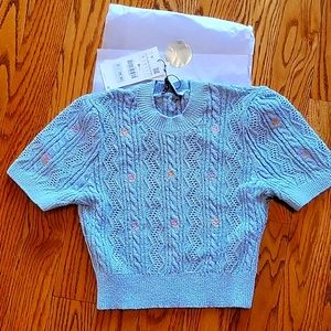 Zara Spring cropped knit top